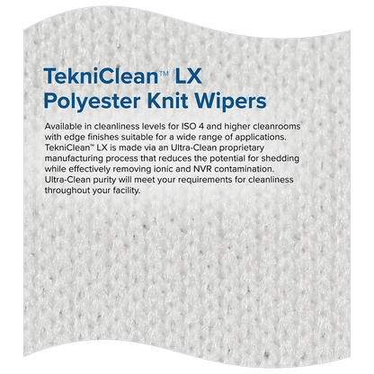 Teknipure TekniClean TC2PL2 - 99, Polyester Knit Wiper, 9 in x 9 in, Case of 1500 - KEM - TRON INC.
