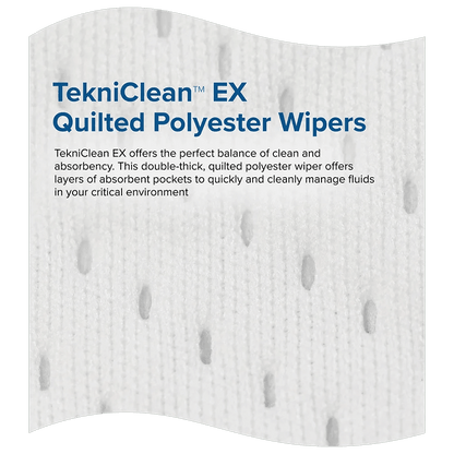 Teknipure TekniClean TC2PU3 - 99, Laundered Heavy Weight Polyester Knit Wiper, 9 in x 9 in, Quilted 2 - Ply, Case of 800 - KEM - TRON INC.