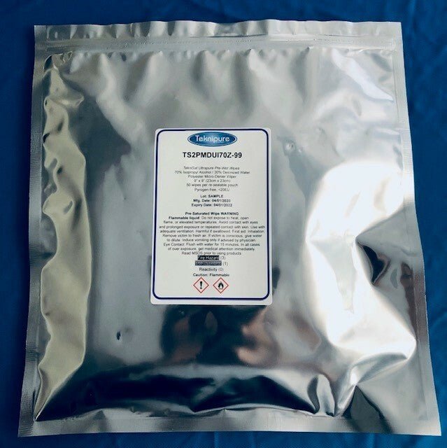 Teknipure TekniClean TS2PMDUI70Z - 99, Polyester Knit Micro - Denier Wiper, 70%/30%, 9" X 9", Case of 750 - KEM - TRON INC.