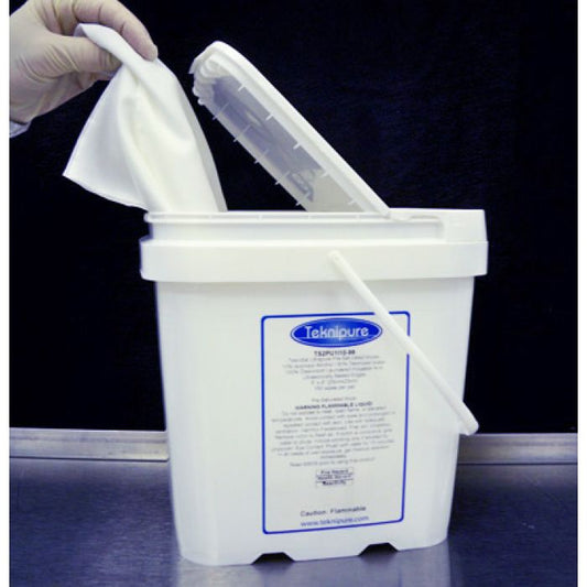 Teknipure TekniClean TS2PUI09 - 99, Polyester Knit Pre - Saturated Wiper, 9"X9", Case of 300 - KEM - TRON INC.