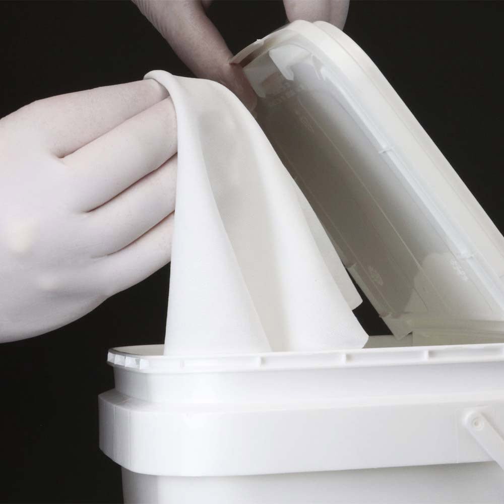 Teknipure TekniClean TS2PUI70 - 99, Polyester Knit Pre - Saturated Wiper, 70%/30%, 9" X 9", Case of 300 - KEM - TRON INC.
