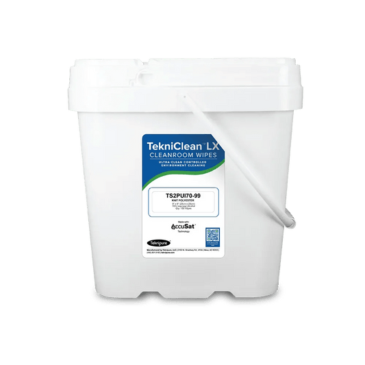 Teknipure TekniClean TS2PUI70 - 99, Polyester Knit Pre - Saturated Wiper, 70%/30%, 9" X 9", Case of 300 - KEM - TRON INC.