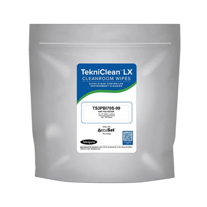 Teknipure TekniClean TS3PBI70S - 12, Polyester Knit Presaturated Wiper, 70%/30%, 12"x12", Case of 500 - KEM - TRON INC.