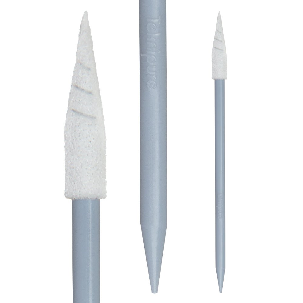 Teknipure TKS503E, Tekniswab Pointed Spiral Foam Dual End ESD Swab, 2.618 in, 2500 per case - KEM - TRON INC.