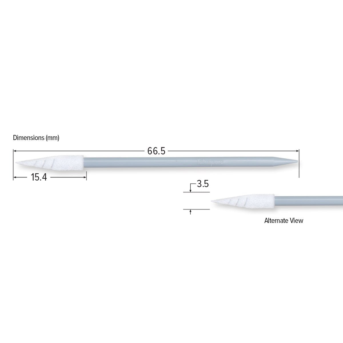 Teknipure TKS503E, Tekniswab Pointed Spiral Foam Dual End ESD Swab, 2.618 in, 2500 per case - KEM - TRON INC.