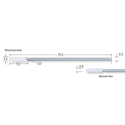 Teknipure TKS504E, Tekniswab Small Foam ESD Swab, 2.803 in, 2500 per case - KEM - TRON INC.
