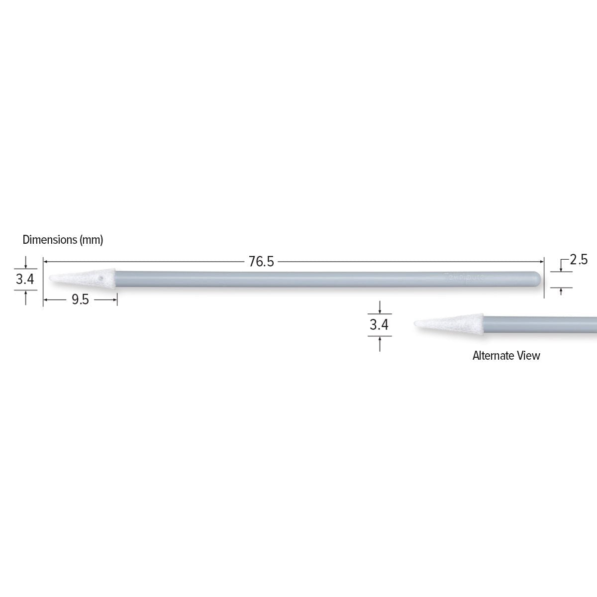 Teknipure TKS505E, TekniSwab Pointed Foam ESD Swab, 3.016 in, 2500 per case - KEM - TRON INC.