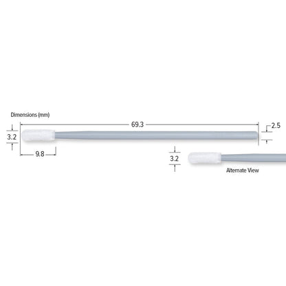 Teknipure TKS506E, TekniSwab Small Foam ESD Swab, 2.728 in, 2500 per case - KEM - TRON INC.