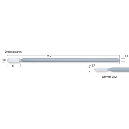Teknipure TKS508E, Tekniswab Small Microfiber Woven ESD Swab, 3.591 in, 2500 per case - KEM - TRON INC.