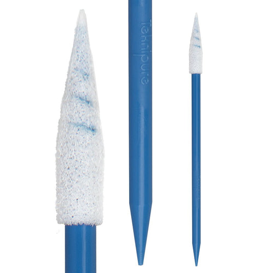 Teknipure TKS520F, Tekniswab Pointed Spiral Foam Dual End Swab, 2.614 in 2500 per case - KEM - TRON INC.