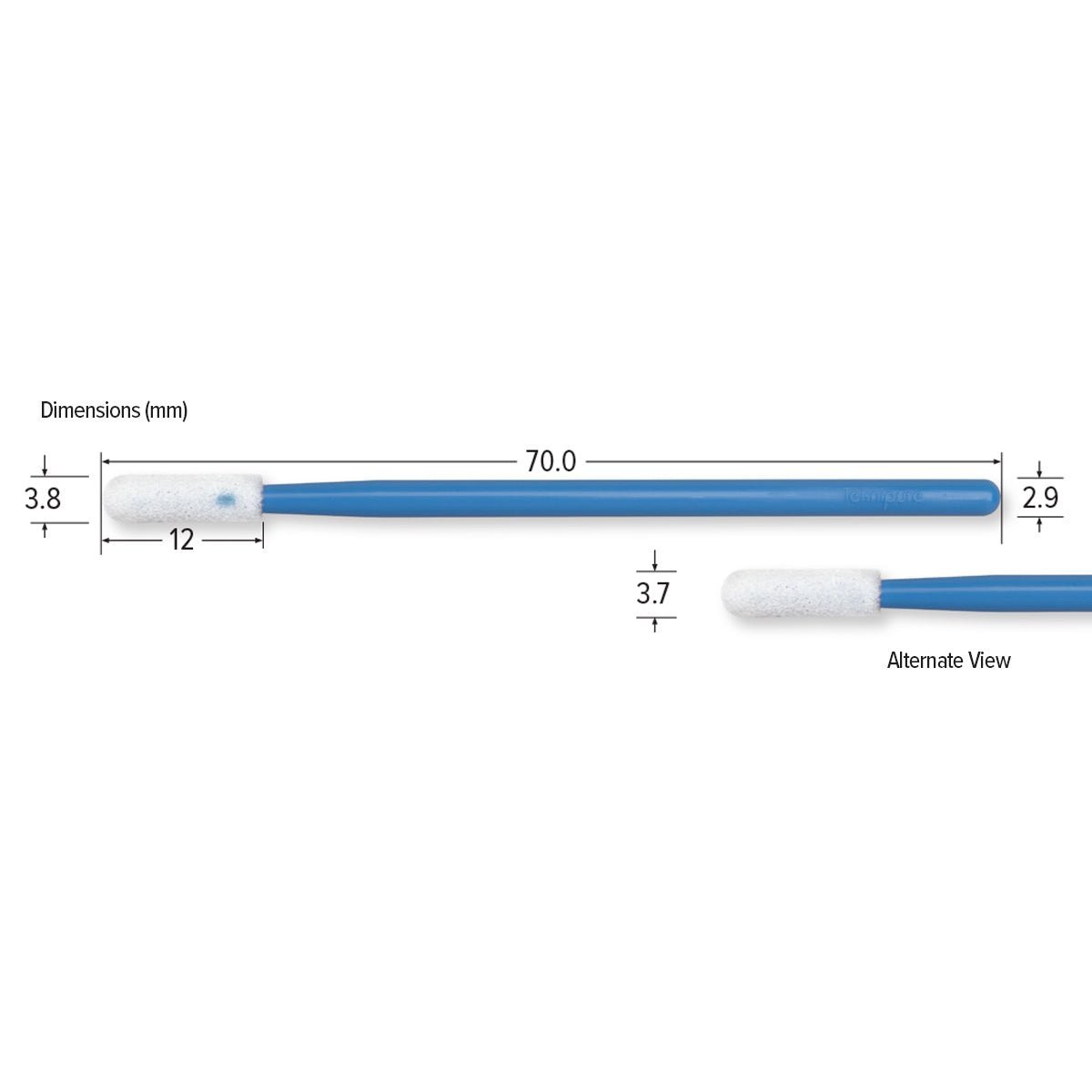 Teknipure TKS522F Tekniswab Small Foam Swab, 2.756 in, 2500 per case - KEM - TRON INC.