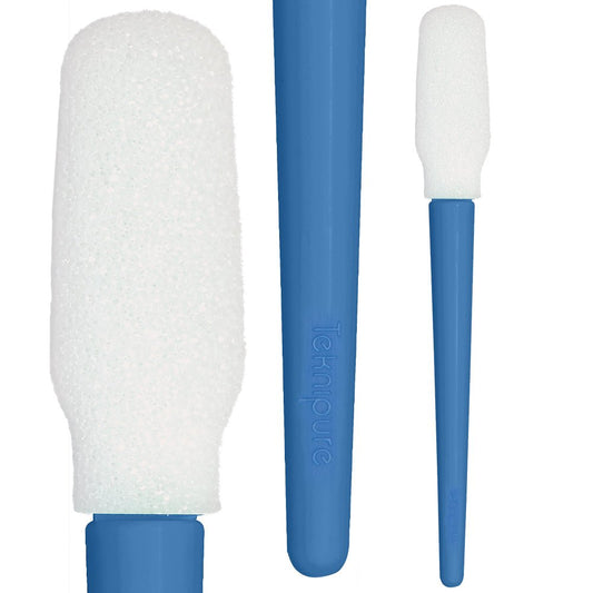 Teknipure TKS523F, TekniSwab Medium Foam Swab with cylindrical handle, 3.189 in, 1000 per case - KEM - TRON INC.