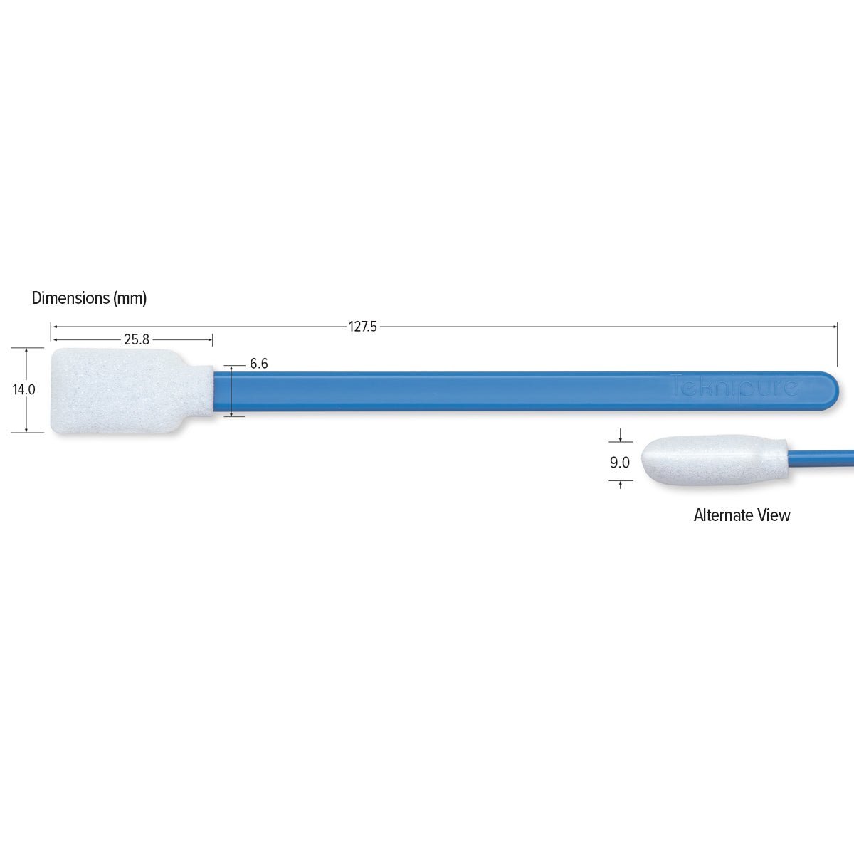 Teknipure TKS527F, TekniSwab Rectangular Head Foam Swab, 5.020 in, 1000 per case - KEM - TRON INC.