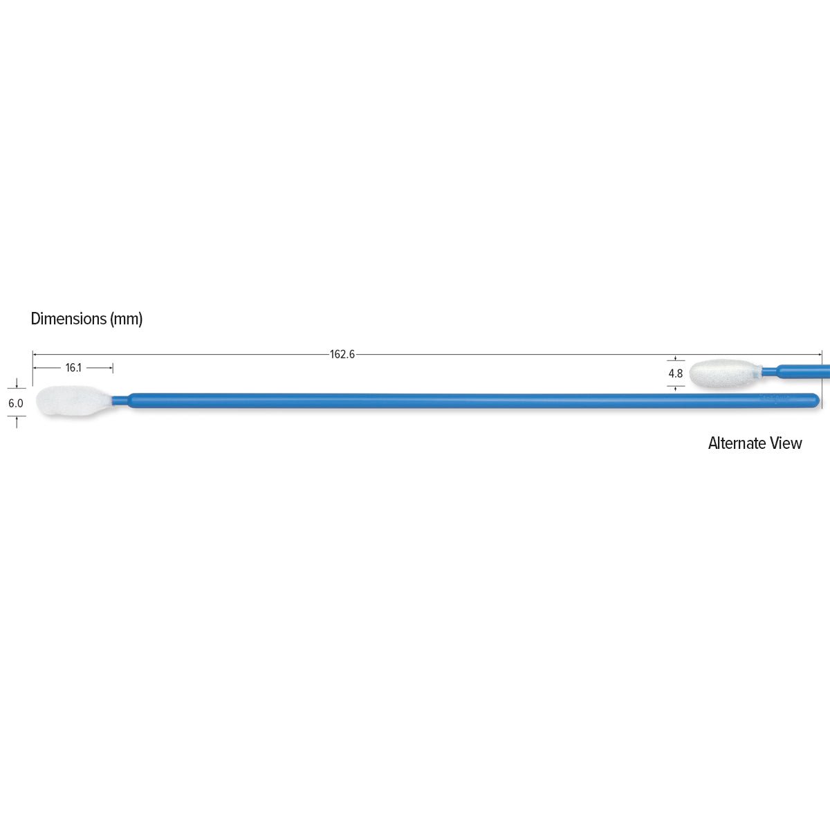 Teknipure TKS529F, Tekniswab Medium Head Foam Swab with Long Handle, 6.402 in, 1000 per case - KEM - TRON INC.