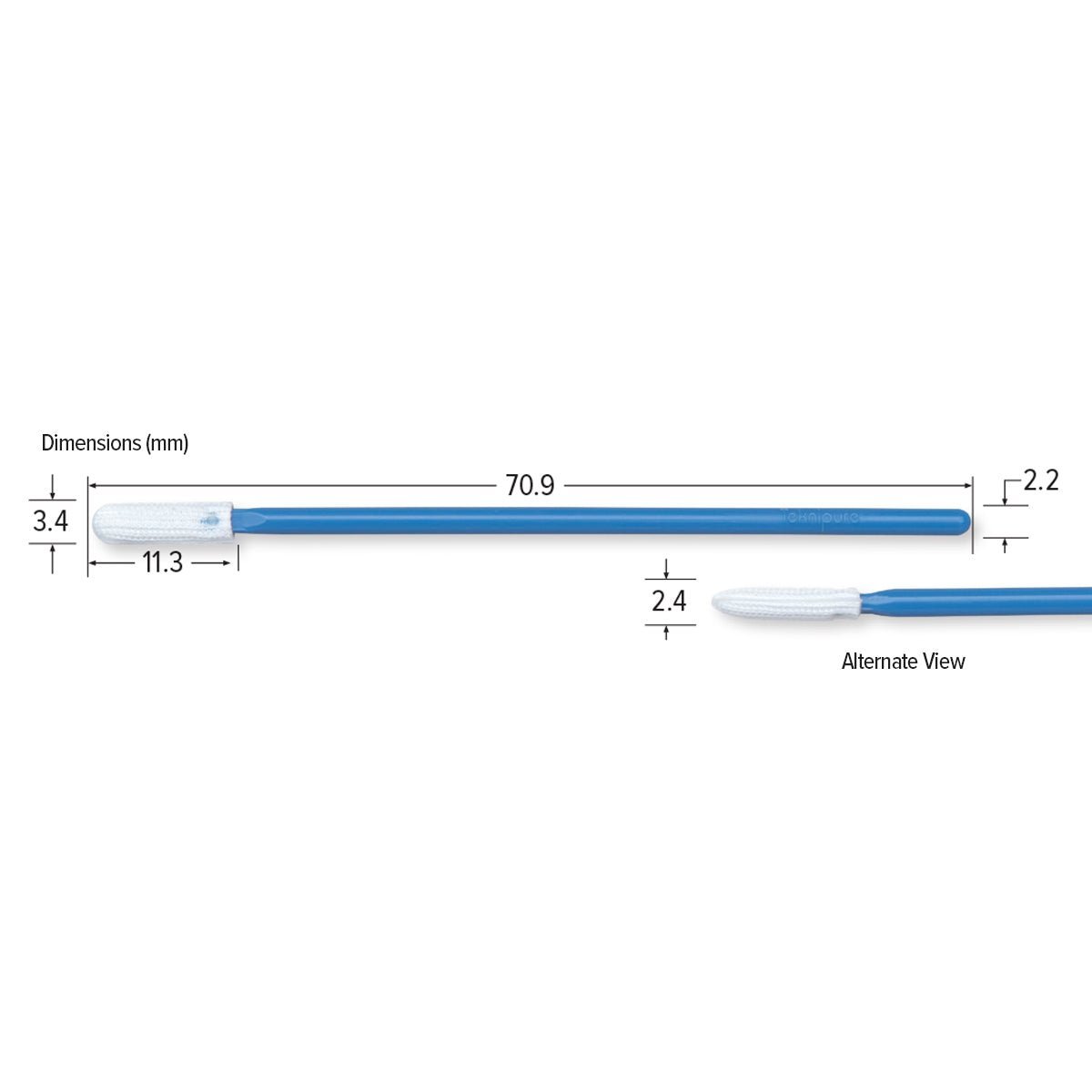 Teknipure TKS551P, TekniSwab Polyester Small Swab, 2.791 in, 2500 per case - KEM - TRON INC.