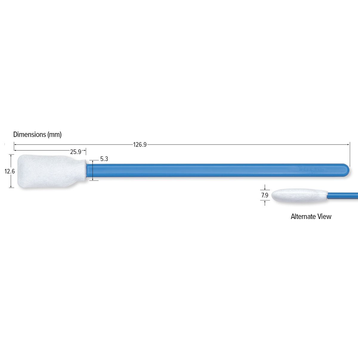 Teknipure TKS571MDF, Tekniswab Microdenier over Foam Rectangular Head Swab, 4.996 in 1000 per case - KEM - TRON INC.