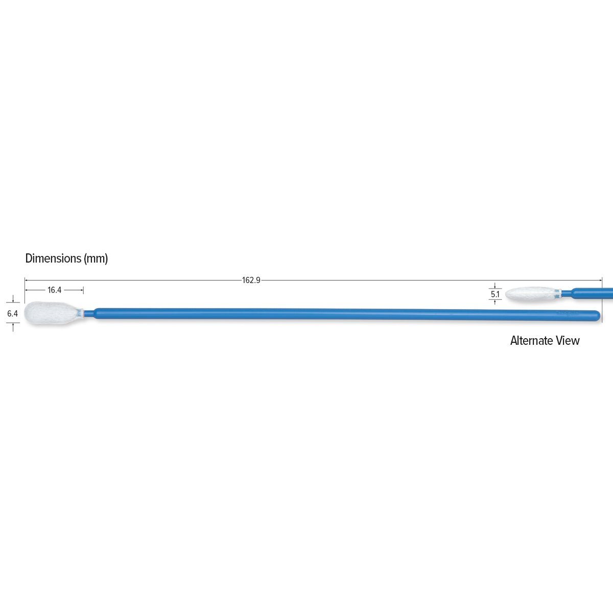 Teknipure TKS572MDF Tekniswab Microdenier over Foam Medium Head Swab with long handle, 6.413 in - KEM - TRON INC.