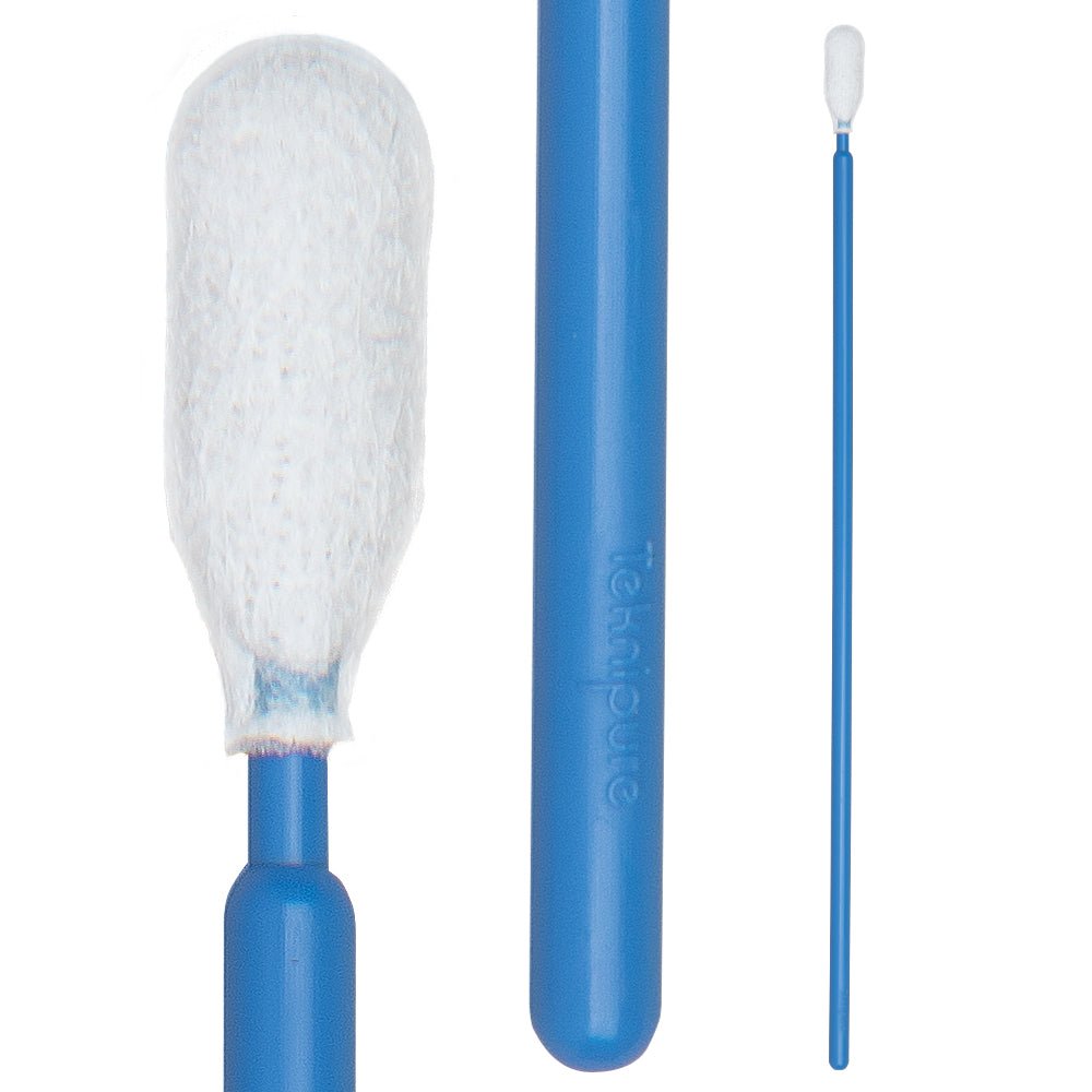 Teknipure TKS572MDF Tekniswab Microdenier over Foam Medium Head Swab with long handle, 6.413 in - KEM - TRON INC.