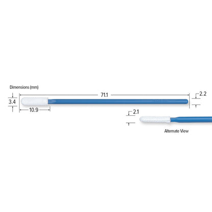 Teknipure TKS580MW, Tekniswab Microfiber Woven Small Swab, 2.799 in (7.11 cm) 2500 Swabs per Case - KEM - TRON INC.