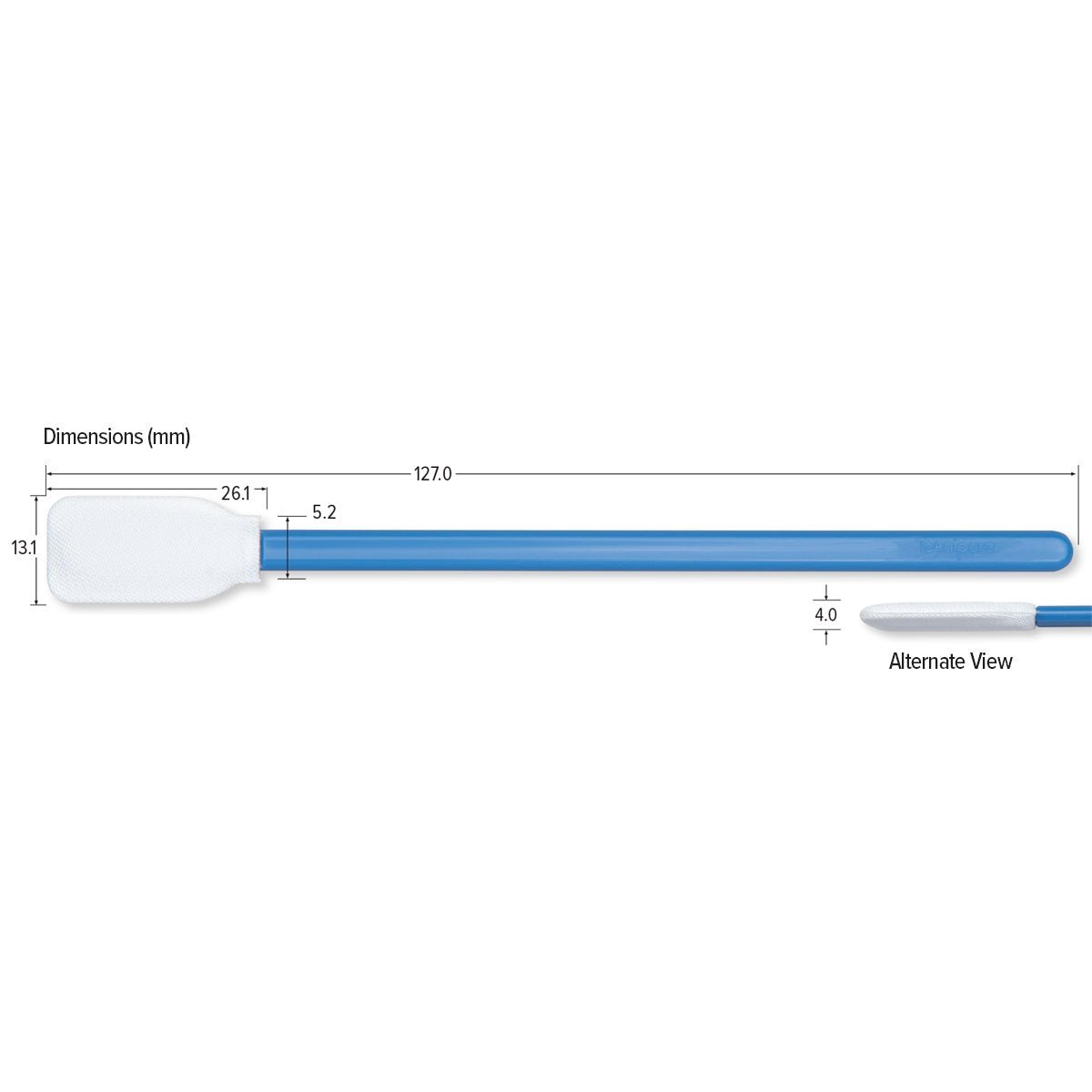 Teknipure TKS583MW Tekniswab Microfiber Woven Rectangular Head Swab, 5.00 in , 1000 per case - KEM - TRON INC.