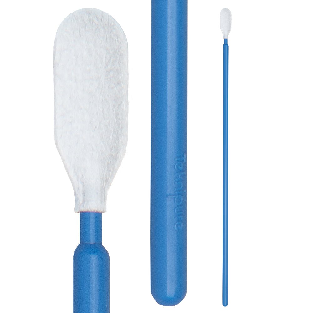 Teknipure TKS602MN, TekniSwab Microfiber Nonwoven Medium Head Swab with long handle, 6.409 in - KEM - TRON INC.