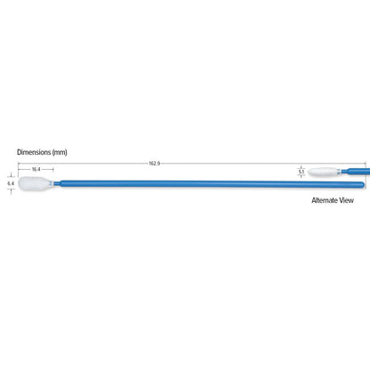 Teknipure TKS602MN, TekniSwab Microfiber Nonwoven Medium Head Swab with long handle, 6.409 in - KEM - TRON INC.