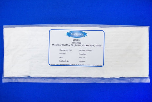 Teknipure TM - MFP - 516P - ST, Teknimop Microfiber Flat Mop, Sterile, Case of 50 - KEM - TRON INC.