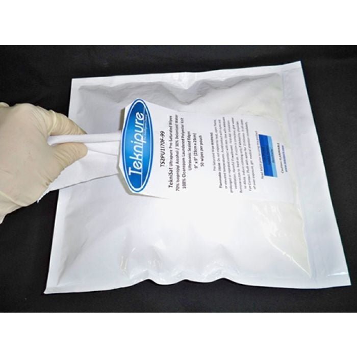 Teknipure TS2PUI09R - 99, Polyester Knit Pre - Saturated Wipe Refill. Case of 600 - KEM - TRON INC.