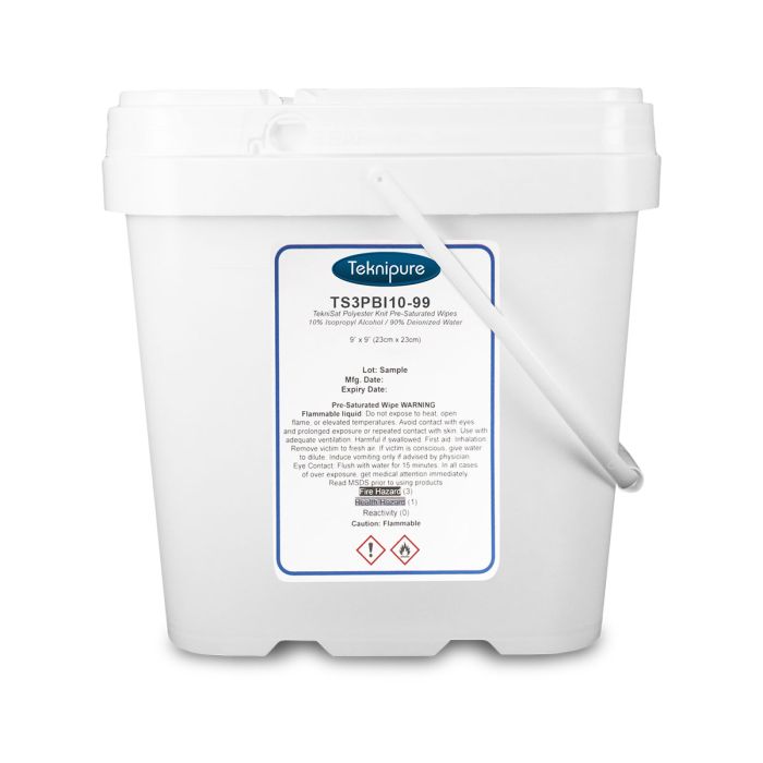 Teknipure TS3PBI10 - 99, Polyester Pre - Saturated Wiper 10% IPA, Case of 200 - KEM - TRON INC.