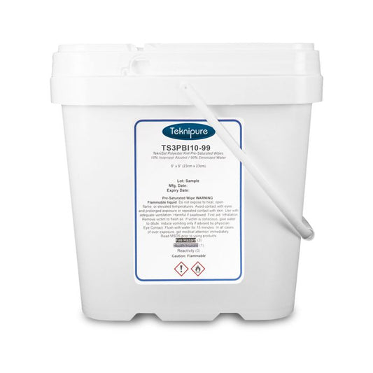 Teknipure TS3PBI10 - 99, Polyester Pre - Saturated Wiper 10% IPA, Case of 200 - KEM - TRON INC.