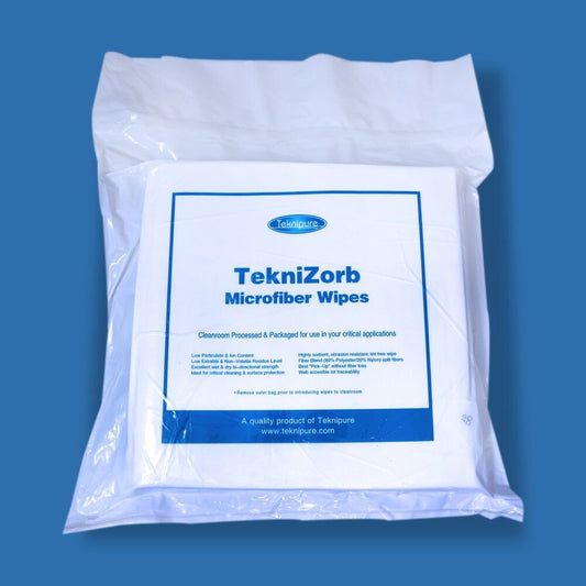 Teknipure TZ1MF - 44, Microfiber Non - woven Wiper, 4 in X 4 in, Case of 6,000 - KEM - TRON INC.